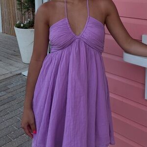 Purple Halter Dress